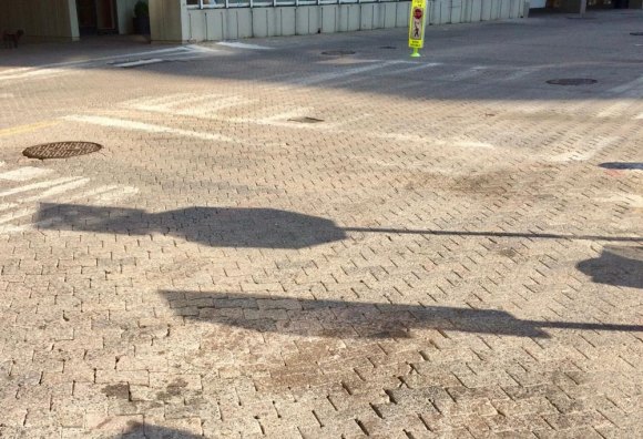 Wasting RIOC Capital: $350K Worth of Street Striping & Painting Washing Away Busy crosswalk from Good Shepherd Plaza to Roosevelt Landings is already nearly invisible.
